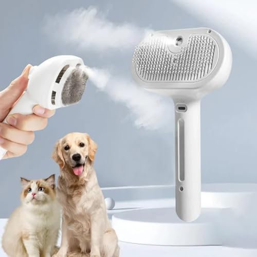 Felanis - 3-In-1 Fellbürste Mit Sprühnebel, Verbessert 3-In-1 Hundebürste, Entfilzt, Pflegt & Reinigt – Die 3-In-1 Bürste, Katzen Hunde Fellbürste, Mit Selbstreinigungsfunktion (1PC)