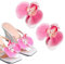 TUCEWP Butterfly Orchid Shoe Charms for Women 2Pcs Removable Flower Shoes Clips Buckle Pink Shoe Lace Charms Sneaker Charm High Heel Slides Sandals Bag Charm Decorations for Wedding Beach Party Favors