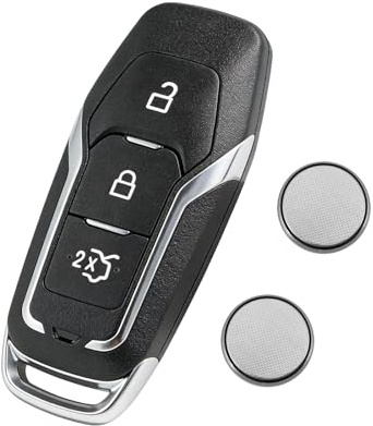 3 Button Replacement Key Fob Shell For Ford Galaxy Mondeo Edge S-Max | For ford key fob cover replacement kit with 2 x CR2025 batteries, For Ford Galaxy Mondeo Edge S-Max Mustang key fob shell