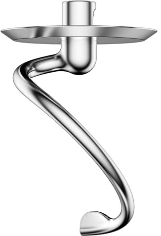 GVODE Gancho de amasado de acero inoxidable para KitchenAid, K45DH Gancho para amasar KitchenAid 4,3 y 4,7/4,8 L, cabezal inclinable, apto para lavavajillas