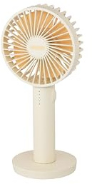 Unold Handventilator Breezy II 86621 – Akku Handventilator mit 5 Stufen, 2–8 Std. Laufzeit, USB-Ladefunktion, Magnetischer Standfuß mit Spiegel, Kompakt & Mobil, Kabelloser Betrieb