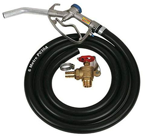 Transfer Pump Hose 5M Pipe Diesel Oil Fuel Delivery Gun Nozzle Valve Tap Kit New
