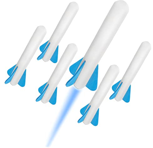 Stomp Rocket Jr Glow Rocket Refills, 6 Rockets - Replacement Glow in The Dark Rockets for Soft Foam Rocket Launcher for Kids - Fun Backyard & Outdoor Kids Toys Gifts for Boys & Girls