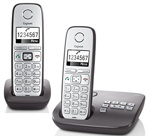Gigaset E310A Duo Dect-GroÃŸtasten-Schnurlostelefon, incl. 1 zusätzlichen Mobilteil, anthrazit by