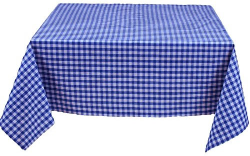 Tischdecke Karo 1x1 cm Baumwolle - Tischtuch, Tischwäsche, Tischdeko, Karomuster, Kariert, Landhaus, Geburtstag, Feier, Hochzeit, Restaurant, Hotel (Blau, 130x280 cm)