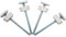 Baby Gate Guru Extralange Spindelstangen Druck Mounted Tore Ersatz Set - 4 Stück M8 Spindelschraube Schrauben für Baby und Haustier-Sicherheits-Gatter M8 (8 mm) M8 (8 mm) Weiß