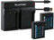 Blumax 2X Akku 1140mAh für Fujifilm NP-W126s/NP-W126 + Mini Dual-Ladegerät USB für Fujifilm XT-3 XT3 XT-200 X-T1-X-T10-X-Pro1-X-E1-X-E2-X-M1-X-A1-X-A2-X-Pro2-X-ES2-X-A3-FinePix HS50EXR