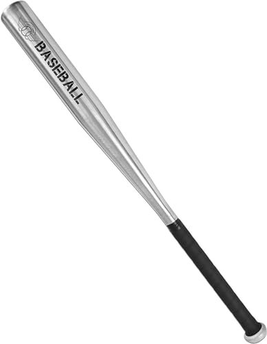 normani Baseballschläger aus Holz oder Aluminium mit rutschfestem Griff Farbe Aluminium Größe 40