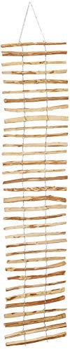 dobar® Rankleiter & Steckzaun für den Außenbereich - Dekorativer Sichtschutz aus unbehandeltem Haselnuss-Holz Staketenzaun - 50 x 200 cm