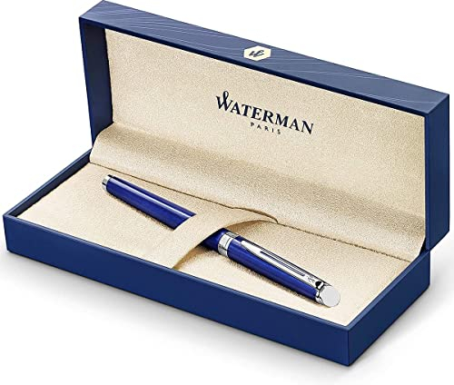 Waterman Hémisphère Tintenroller | Lackierung in Hellblau | feine Spitze | Schwarze Tinte | Geschenkbox