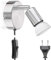 ledscom.de Leselampe LUNARA mit Schalter und Stecker chrom matt GU10 Wand-Leuchte 6,826W 630lm 100° warm-weiß