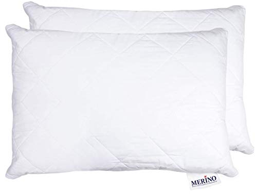 Merino BETTEN Premium Kopfkissen 30x60 2er Set – Weiches Kissen 30x60 für erholsamen Schlaf – Bequemes Pillow als Couch-Kissen verwendbar – Kissenhülle versteppt mit Reißverschluss – Serie Perle