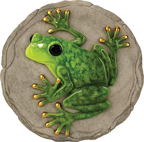 Spoontiques Gartendekoration – erhöhter Frosch-Trittstein – dekorativer Stein für den Garten