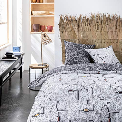 Today Bettwäsche für Doppelbett, 240 x 260 cm, Baumwolle, Bedruckt, Ethno-Stil, Sunshine, 3,25 cm