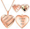 U7 Collier Or Rose Femme Inoxyable Médaillon Porte Photo Femme Chaîne Pendentif Coeur avec Collier Motif Personnslisable