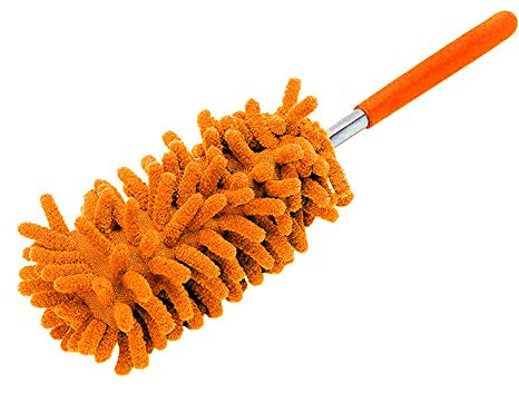 T&F - Plumero telescópico de microfibra, sin arañazos, mango telescópico
