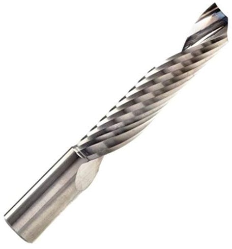 Rennie Tools - 6mm Cutting Diameter x 22mm Flute x 6mm Shank Single Flute (O Flute) Solid Carbide Up Cut Spiral Router Cutter Bit For ACM Aluminum Acrylic PVC MDF Plastic Endmill/End Mill