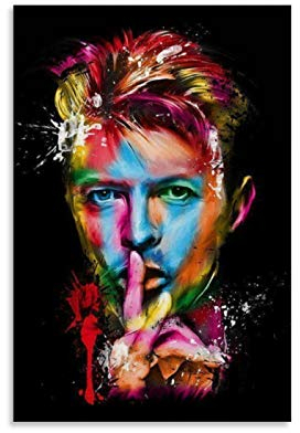 jiaobaba Kunstdruck auf Leinwand, Motiv: Andy Warhol David Bowie, 60 x 90 cm
