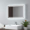 EMKE Badspiegel mit Beleuchtung 50x70cm, Badezimmerspiegel mit Kippschalter+Beschlagfrei+2 Lichtfarbe Warmweiß/Kaltweiß, Horizontal/Vertikal LED Badspiegel Energiesparend