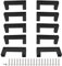 Drenky 10 Stück Schwarz Rostfreier Stahl Türknäufe, Möbelgriff mit Schraube für Schublade, Schrank, Möbel, Küche, Heimdekoration, Lochabstand 64 mm