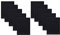 Betz 10 Stück Badvorleger Badematte Badteppich Duschvorleger Frottee Premium 100% Baumwolle Größe 50x70 cm Qualität 650g/m² Farbe schwarz