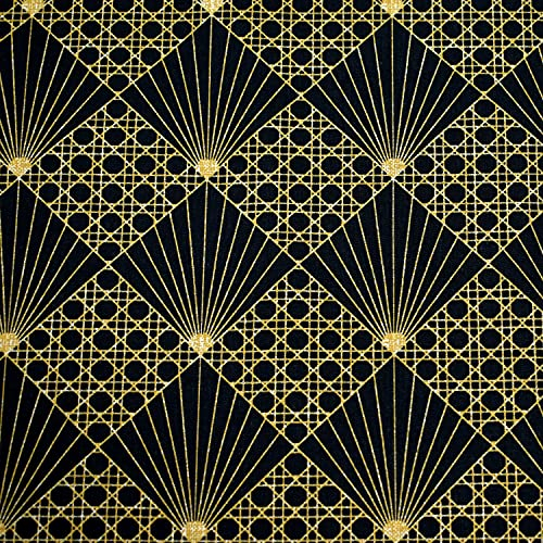MAGAM-Stoffe Kasimir Baumwollstoff Oeko-Tex Meterware 50cm (Schwarz)