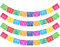 Qpout Tag der Toten Banner Mexikanische Banner Partydekorationen, 4er Pack Bunte Durchbrochene mexikanische Fiesta Party Dia De Los Muertos Girlande Cinco De Mayo Dekorationen für Parteibevorzugung