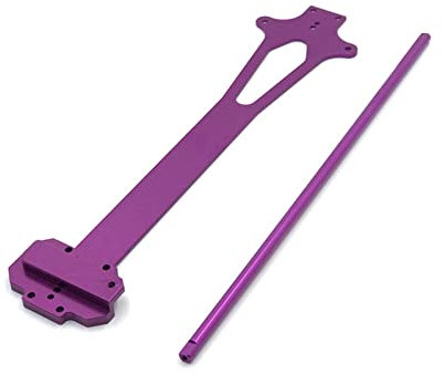 【Partes de juguete de control remoto】 124016 124017 124018 124019 Rc Piezas de actualización de automóviles, modificación de metal Placa de segundo piso y eje de transmisión central, multicolor - Mate