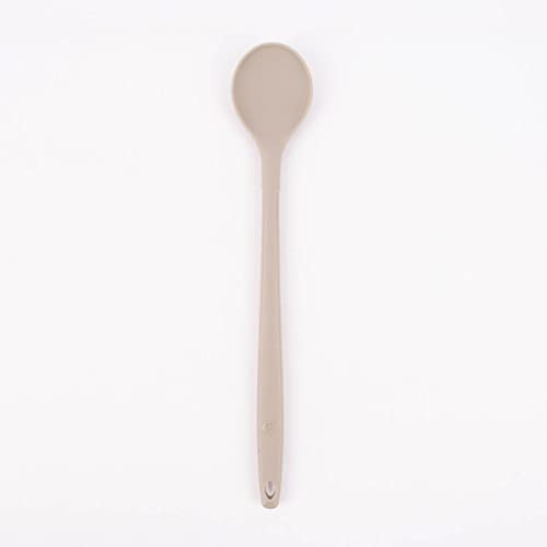 Kochblume Kochlöffel | Premium-Silikon & BPA frei| Hitzebeständig | Spülmaschinenfest | 30cm | Farbe: taupe