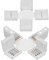 ECD Germany 2er Set LED Strip Leiste Verbinder X-Form Kreuz 4 polig 10mm RGB SMD 5050/3528 LED Strip Zubehör Lichterkette 4 Pin Adapter Stecker Connector 90grad Schnellverbinder Lötfreier Eckverbinder
