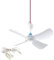 MagiDeal Deckenventilator mit Fernbedienung, persönlicher Ventilator, geräuscharm, Vintage, 6 Blätter, multifunktional für Schlafsaal, Camping, Innen- und