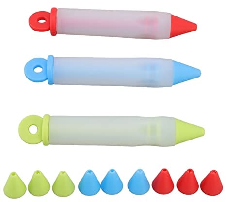 Penna per scrivere alimenti in silicone, kit pennarelli per decorare torte, biscotti, crema, pasticceria, penna per decorare torte fai da te