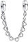 Lkwidi Charme Love Heart Safety Chain Charms-Anhänger 925 Sterling Silber Charm Bead Pendant für Europäische Armbänder und Halsketten