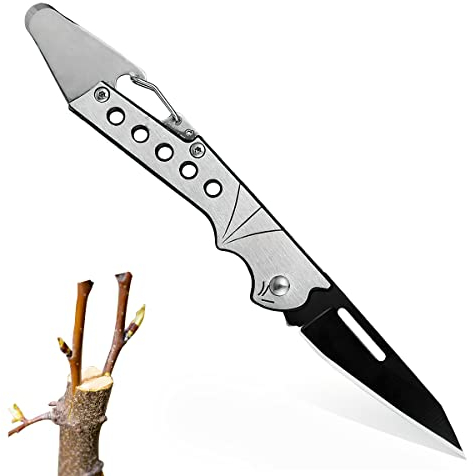 XiXiRan Coltello da Innesto Giardino, Coltello Innesto Professionale, Coltello da Giardino Pieghevole, Coltello per Innesti Piante per Alberi da Frutto
