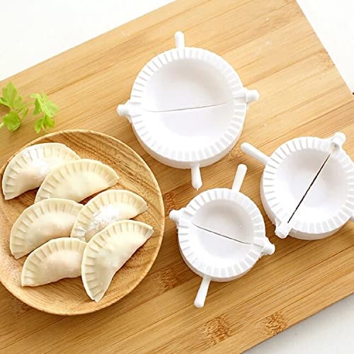 ZENZERO® - STAMPI per RAVIOLI - 3 stampi da 7cm/8cm/10cm - in plastica - Colore Bianco - 1 set composto da 3 Pezzi