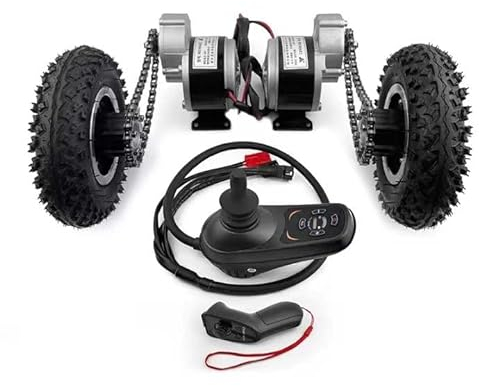 L-faster DIY Dual Drive 8 Zoll Rad 250w 24V Mobile Cargo Dreirad Flachbett Handwagen Motor Kit mit Fernbedienung (Max 9kph)