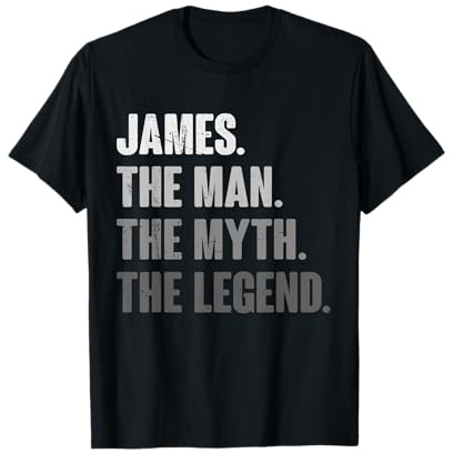 James The Man The Myth The Legend Funny Gift for James T-Shirt