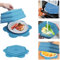1 Set Microwave Food Cover Silicone, Microwave Lid Collapsible Microwave Plate Cover, Microwave Splatter Ventilated Cover with Anti-Slip Mats Plate Covers for Food Microwave 10.5in