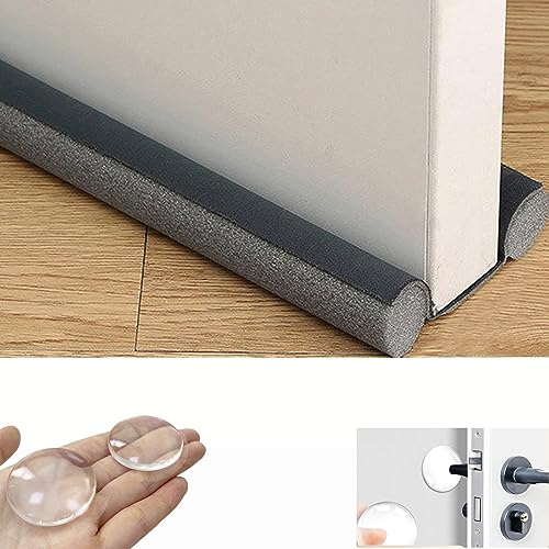 Door Bottom Seal Strip Stopper, Door Bottom Seal Strip, Door Draft Stopper, Noise & Pest Isolation Waterproof Door Bottom Seal Strip, Adjustable Door Sweeps, For Home,Office (grey)