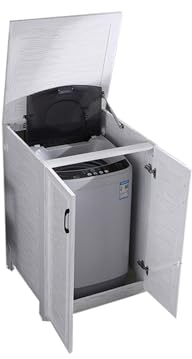 LXP Mobile for Lavatrice da Esterno a Conchiglia/Bicchiere, Copertura Protettiva for Lavatrice, Alluminio Spaziale, Protezione Solare e Impermeabile, mobiletto Separato for Balcone (Color : B)