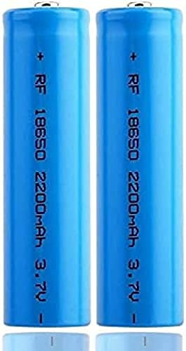 Batterie Rechargeable Au Lithium 3,7 V, Batteries Rechargeables 2200 MAh, Utilisées pour Les Lampes Solaires, Les Guirlandes Lumineuses, Les Télécommandes, Les Lampes De Poche,2 Pièces