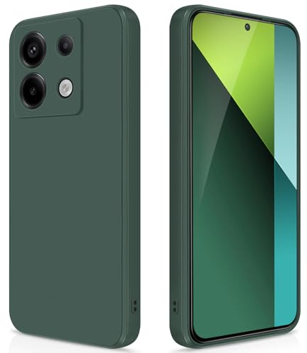 GiiYoon Hülle Kompatibel mit Xiaomi Redmi Note 13 Pro 5G, Hochwertiges Liquid Silicone Case, Rundumschutz Handyhülle, Kratzfestes Weiches Mikrofaserfutter- grün