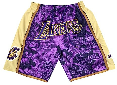 ABRTJCL Pantaloncini Sportivi da Uomo Pantaloncini per Appassionati di Sport Pantaloncini da Allenamento Quick Dry da Uomo per Sport all'Aria Aperta Pantaloncini Uomo Basket Viola L