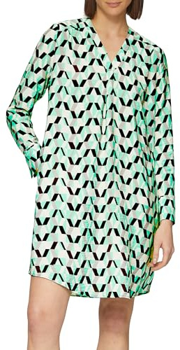 s.Oliver Gemustertes Kleid mit Faltendetails