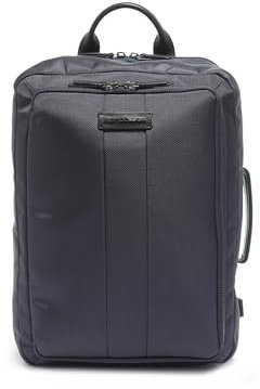 MOMO Design Rucksack für Herren aus Kunstleder, vegan, 28 x 45 x 20 cm, MO-01CL-BLUE, blau