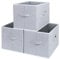 DIMJ 3 Pack Fabric Storage Boxes, Wardrobe Storage Organiser, Foldable Storage Box with Handle, Large Storage Basket for Wardrobe, Clothes, Books, Toys (43 x 30 x 30 cm)