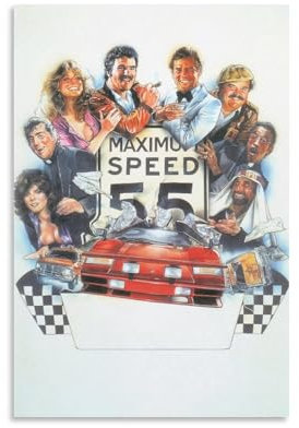KPOKAHT Klassische alte Filmposter Cannonball Run, Kunstdruck, Wandfoto, Poster, hängendes Bild, Familiendekoration, 40 x 60 cm
