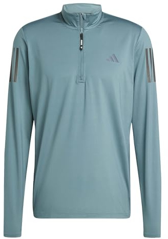adidas Men's Own the Run Half-Zip Jacket, preloved teal, S