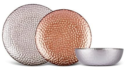 KARACA Sahra Plates and Bowls Set for 6 People - 18 Piece Glass Dinner Sets - Stylish Tableware - Elegant Plates and Durable Kitchen Crockery Dinnerware