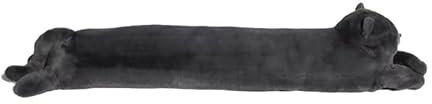 Dekorativer Windstopper unter der Tür, 91 cm, für Tür und Fenster, beschwerter Tierluft-Tür-Zugluftstopper, Schlange, Geräuschblocker für Unterseite der Tür, mit Aufhängeschlaufen (110 cm, Katze)
